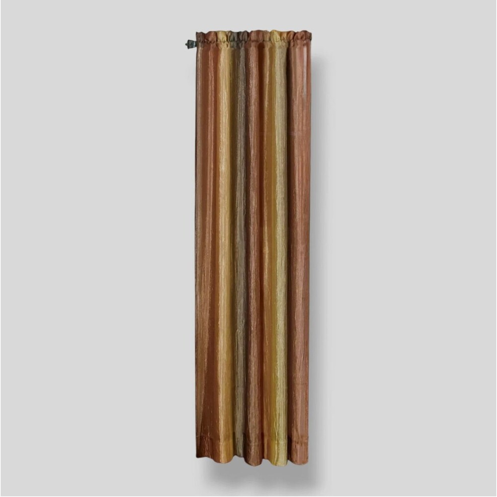 Achim Home Furnishings Ombre Curtain Panel 50 x 63" Brown Orange Autumn Crinkle